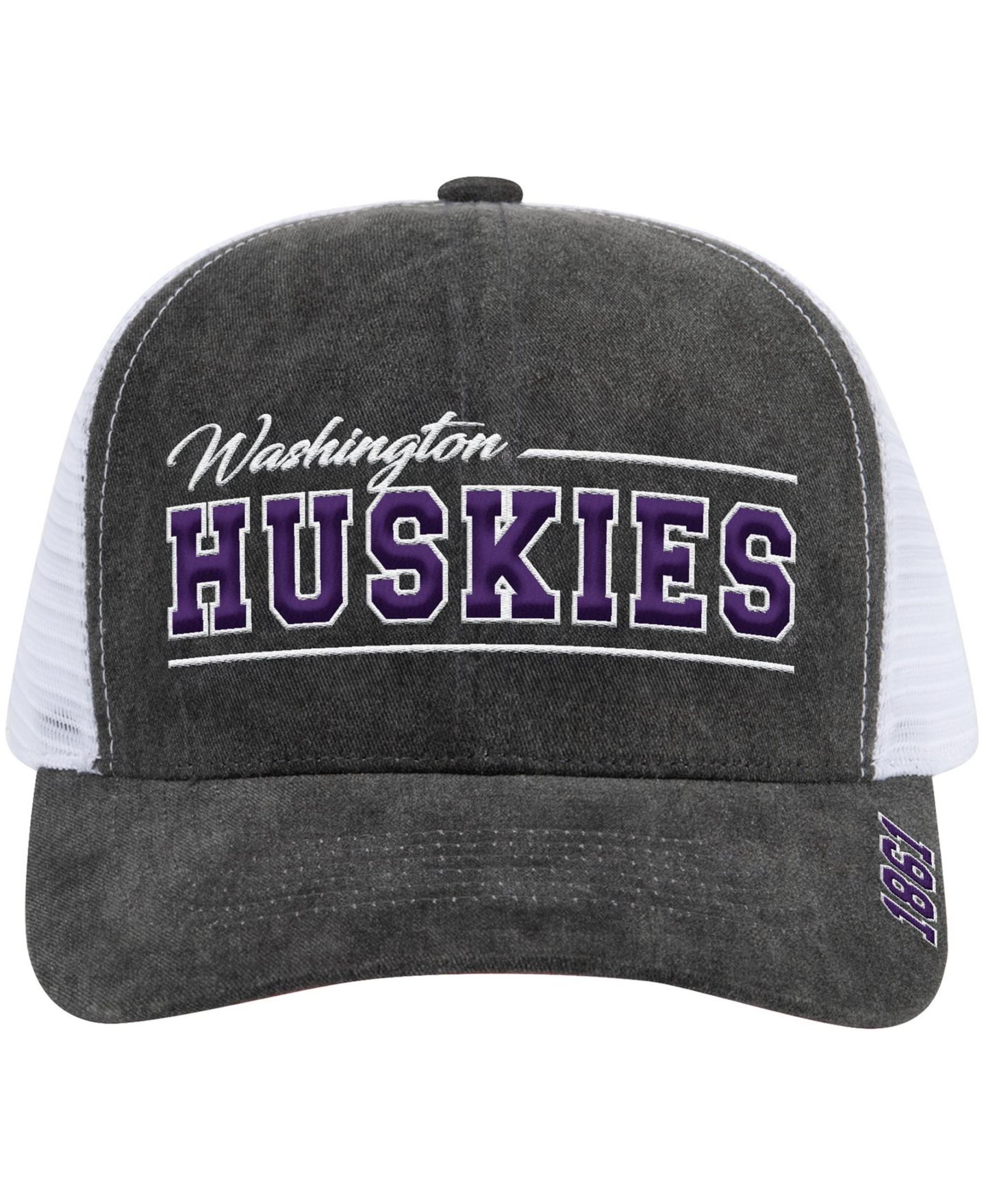 Кепка Colosseum Gray Washington Huskies Billy 2400 Adjustable Trucker Hat — фото 2