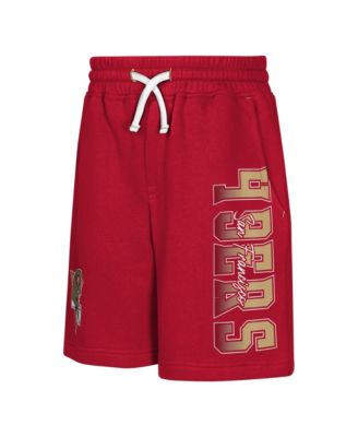 Big Boys and Girls  Scarlet San Francisco 49ers Audible Fleece Shorts