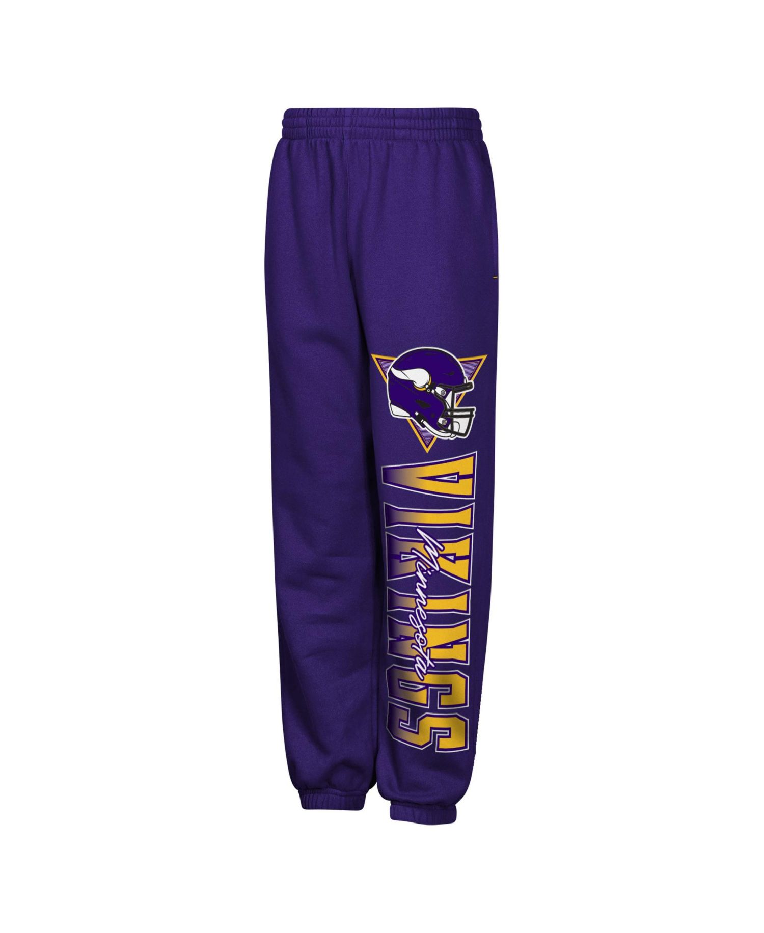 Big Boys and Girls Purple Minnesota Vikings Run & Gun Sweatpants