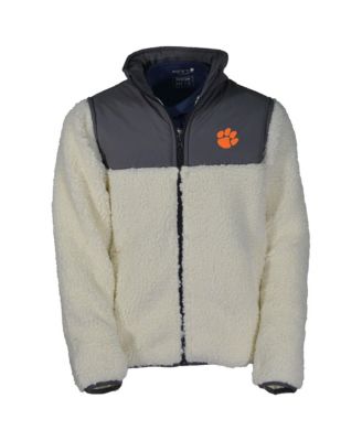 Big Boys and Girls Charcoal Clemson Tigers Teddy Sherpa Jacket