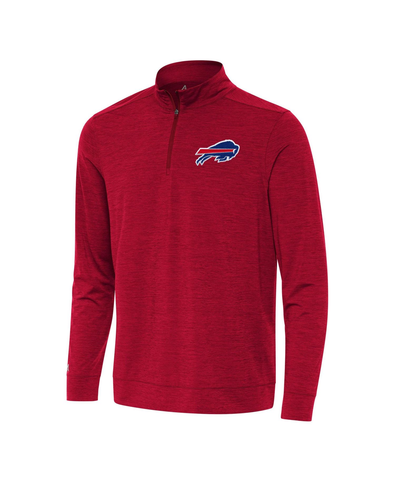 Men's Heather Red Buffalo Bills Bright Quarter-Zip Top