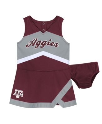Girls Toddler Maroon Texas A&M Aggies Cheer Captain Dress with Bloomers