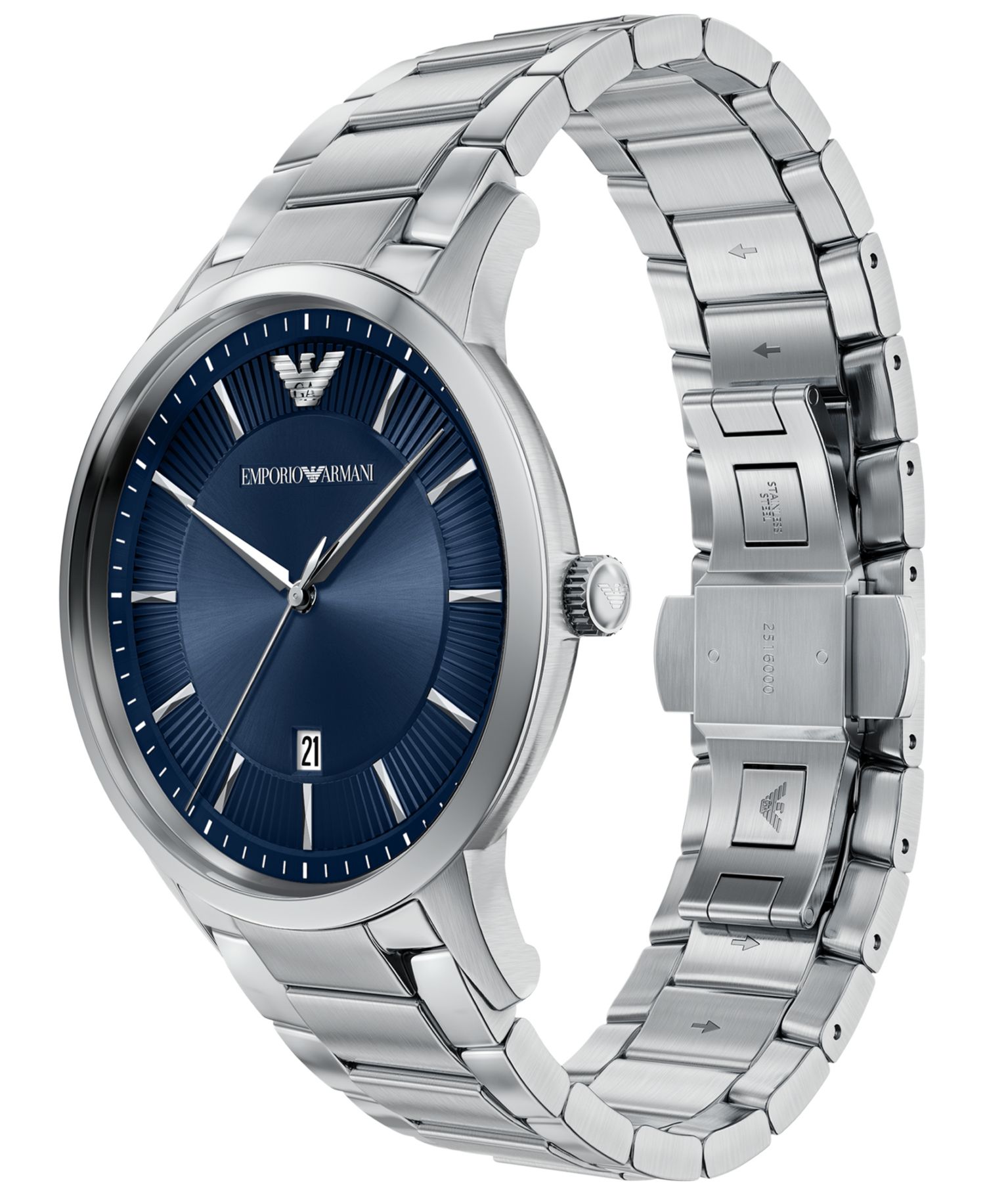 Men's Quartz Three-Hand Date Archetipo Stainless Steel Watch 43mm