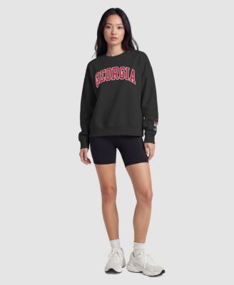 Women's Black Georgia Bulldogs Fleece Crew Sweatshirt