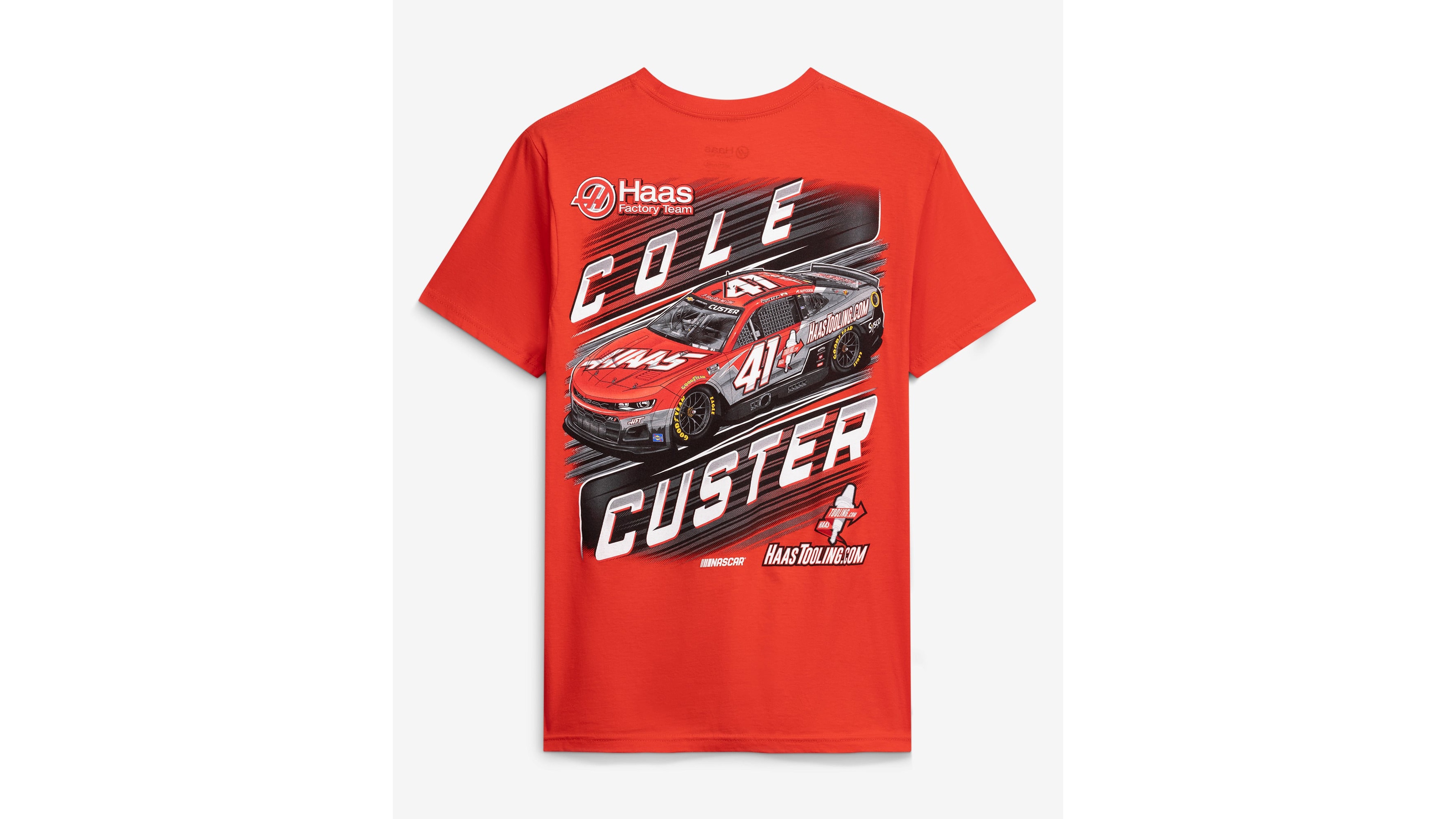 Men's Haas Factory Team Red Cole Custer #41 Tooling T-Shirt