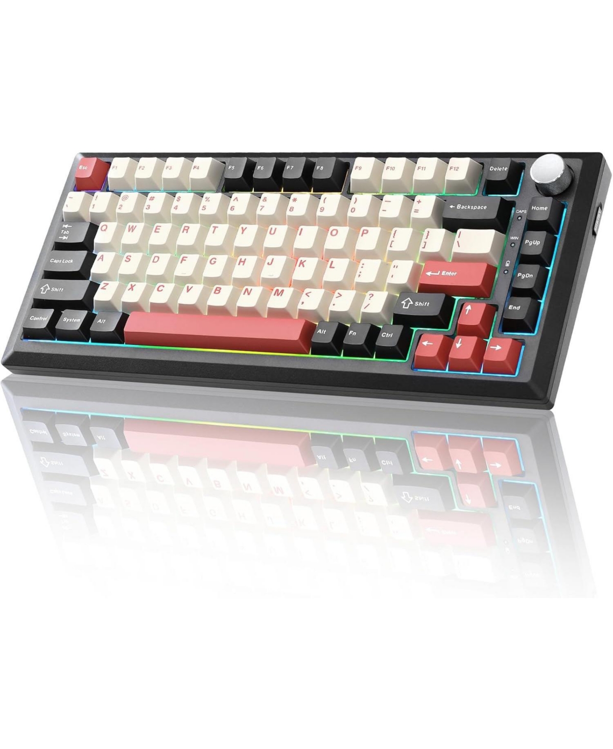 Ipason Y75 Wireless Mechanical Hot-Swappable Keyboard, Compatible with Pc, Laptop, Tablet, Phone, PS5, Xbox and More