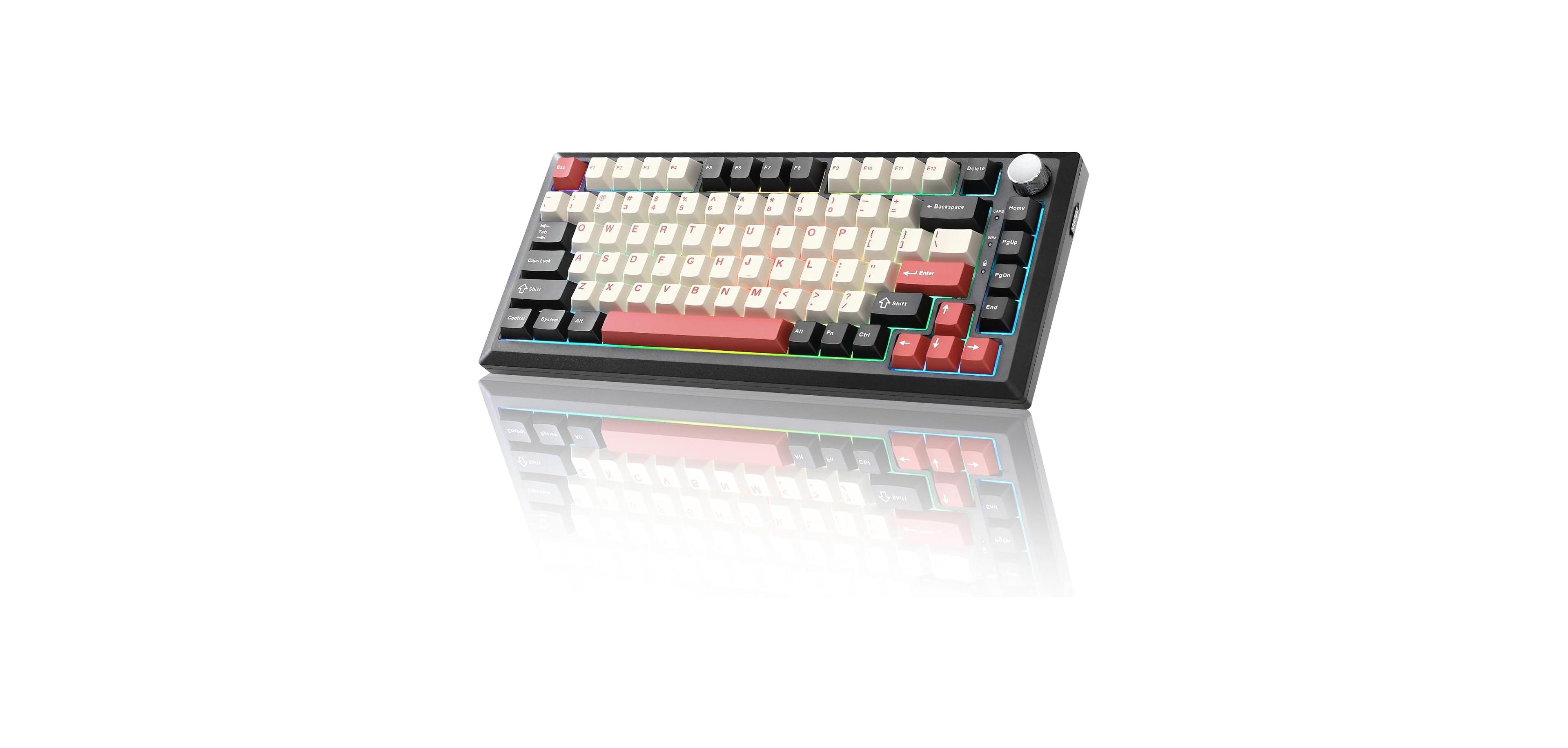 Ipason Y75 Wireless Mechanical Hot-Swappable Keyboard, Compatible with Pc, Laptop, Tablet, Phone, PS5, Xbox and More