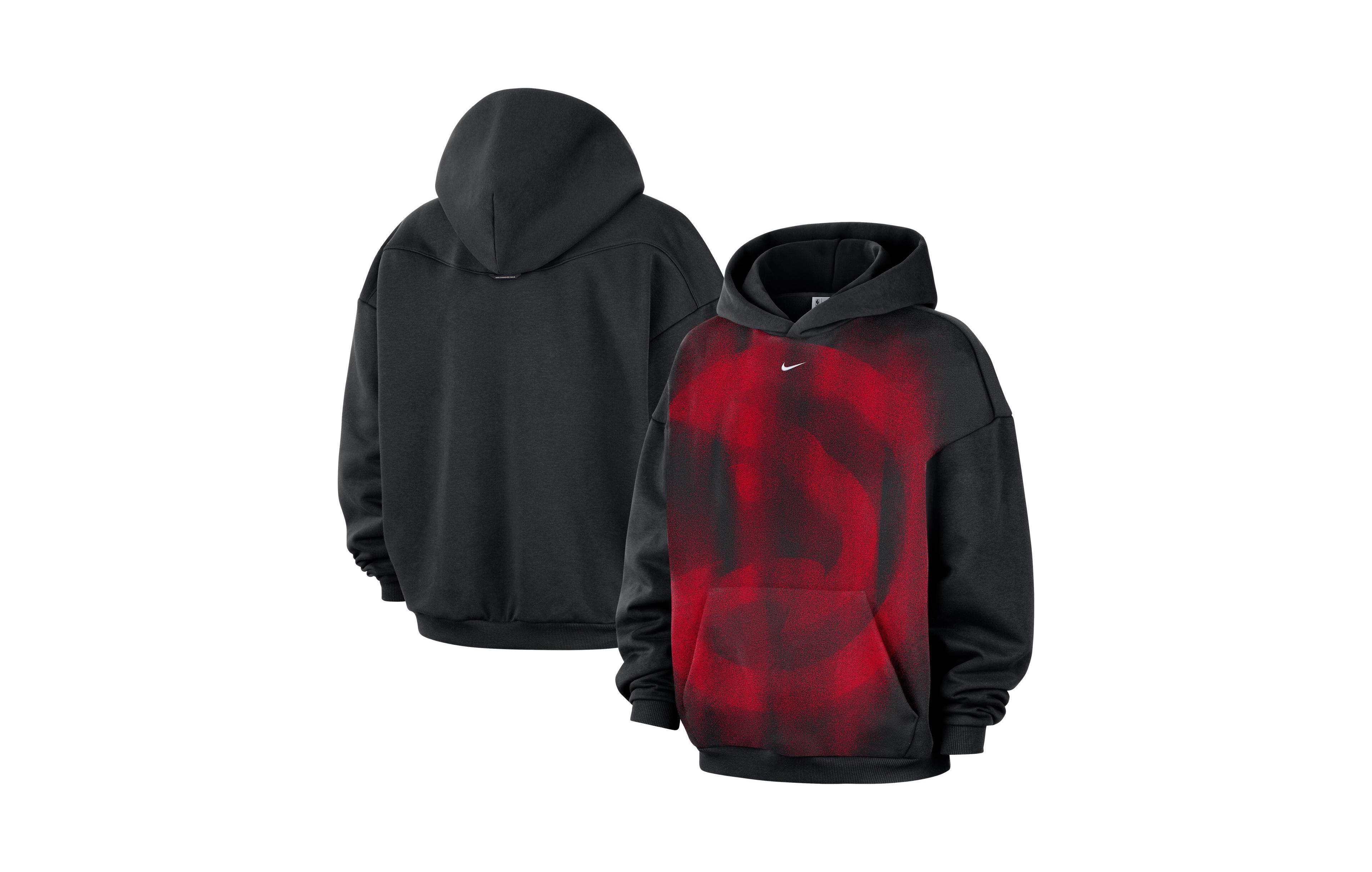 Nike Men's Black/ White Atlanta Hawks Icon Practice Hoodie