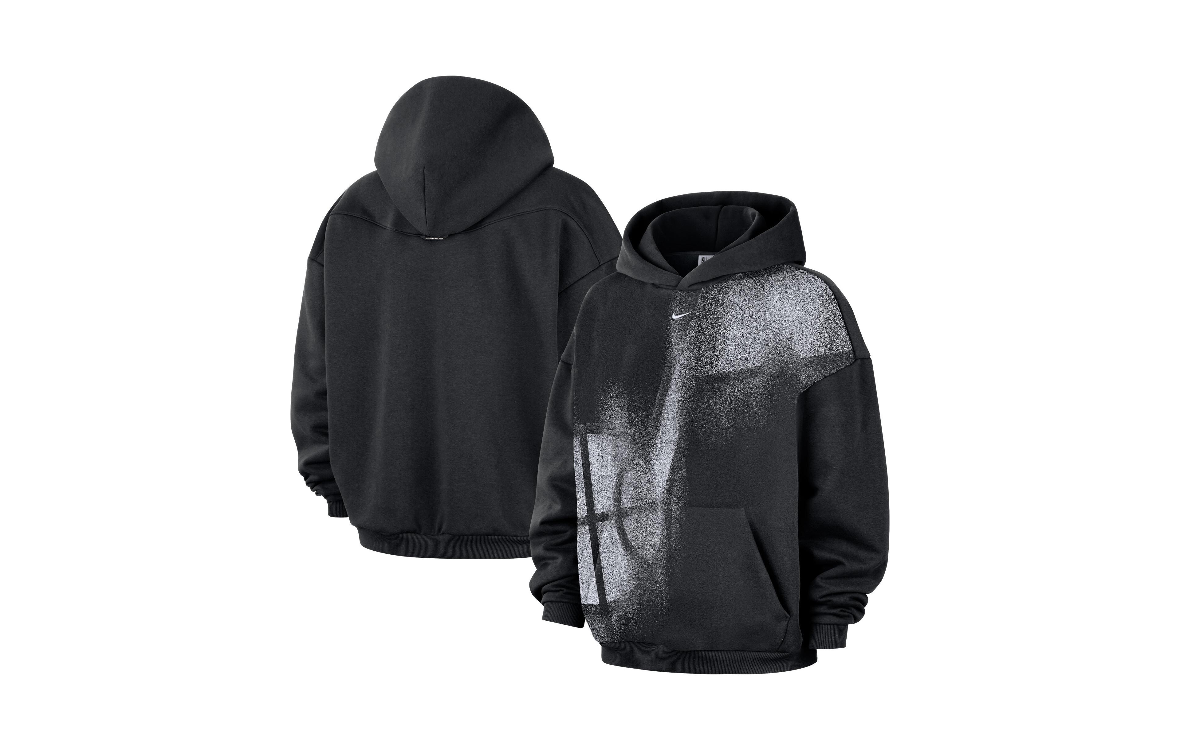 Nike Men's Black/ White Utah Jazz Icon Practice Hoodie