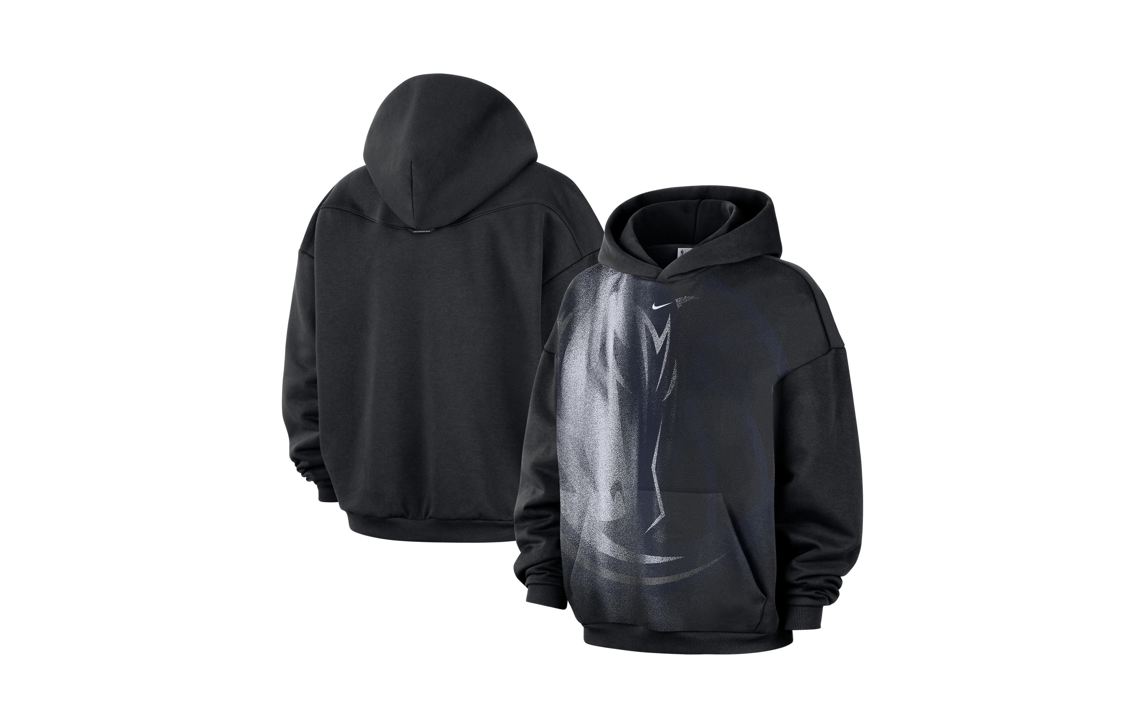Nike Men's Black/ White Dallas Mavericks Icon Practice Hoodie