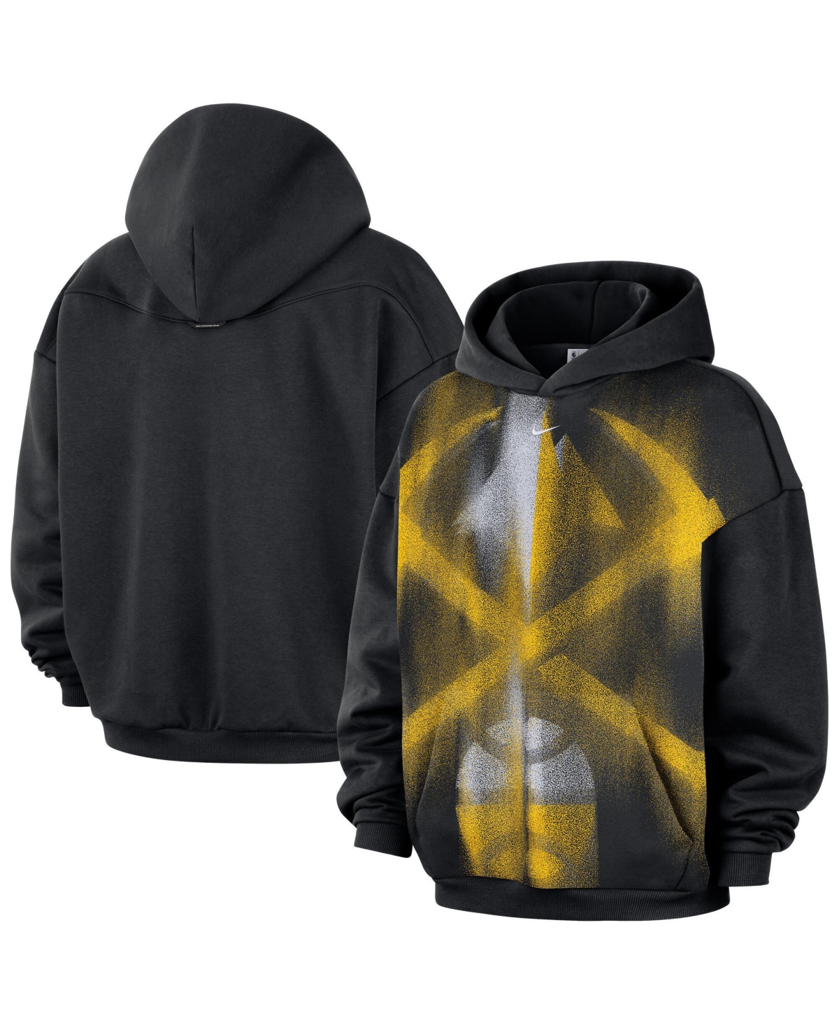 Nike Men's Black/ White Denver Nuggets Icon Practice Hoodie
