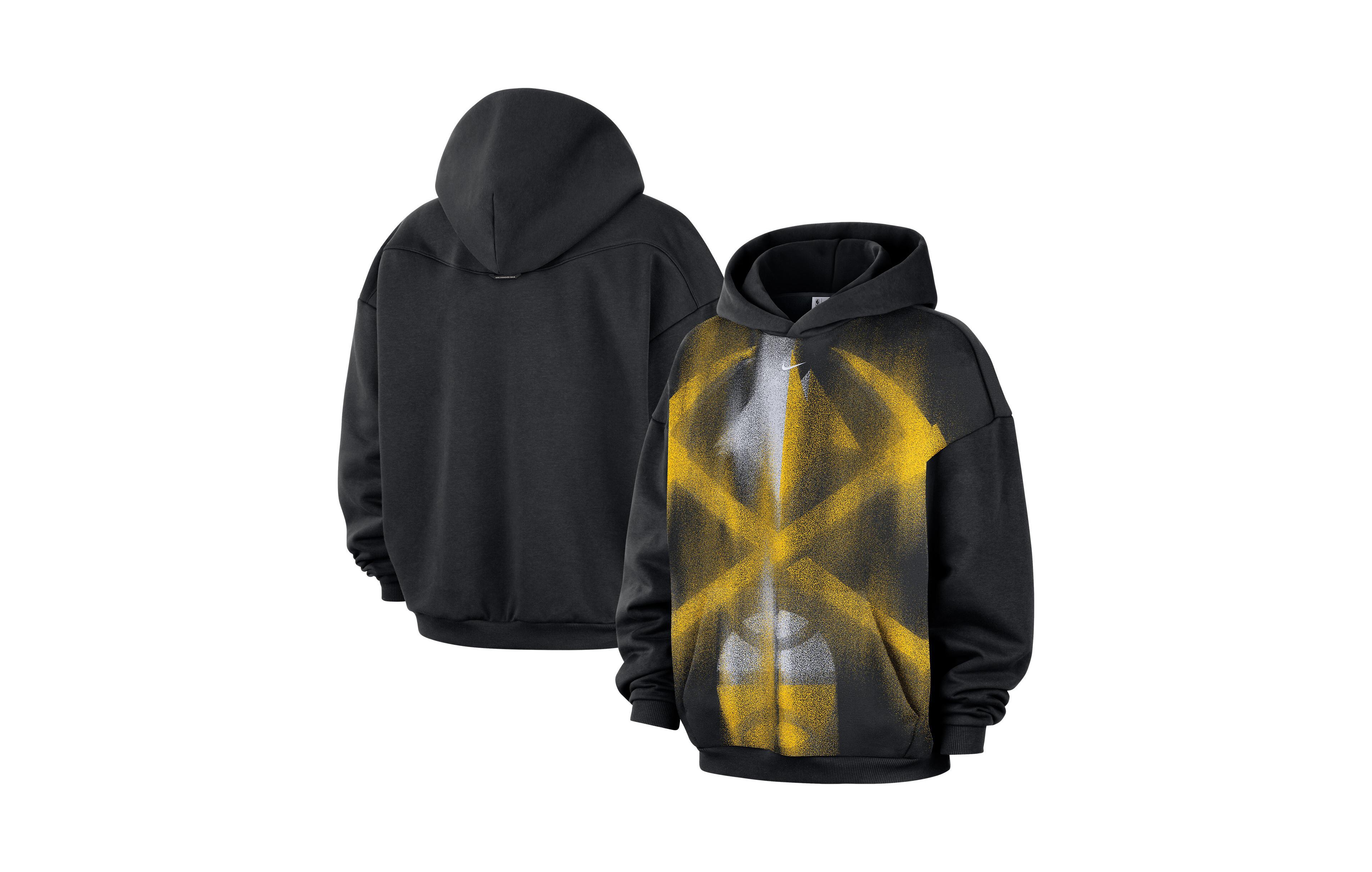 Nike Men's Black/ White Denver Nuggets Icon Practice Hoodie