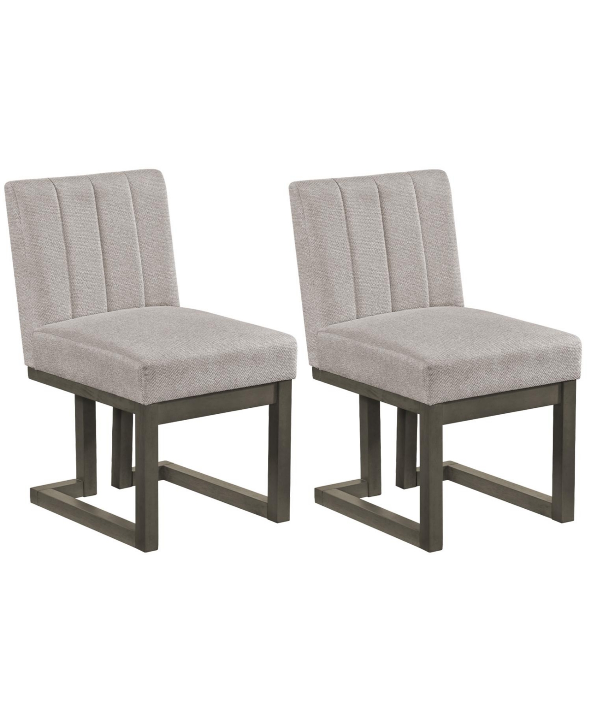Mecale Modern Farmhouse Fabric Dining Chairs Set of 2 with 5.5" Thickened Padded Seat