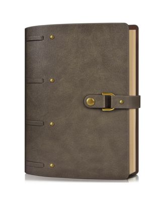 Leather Journal Notebook Refillable Lined Pages Vintage Travel Diary With Gift Box