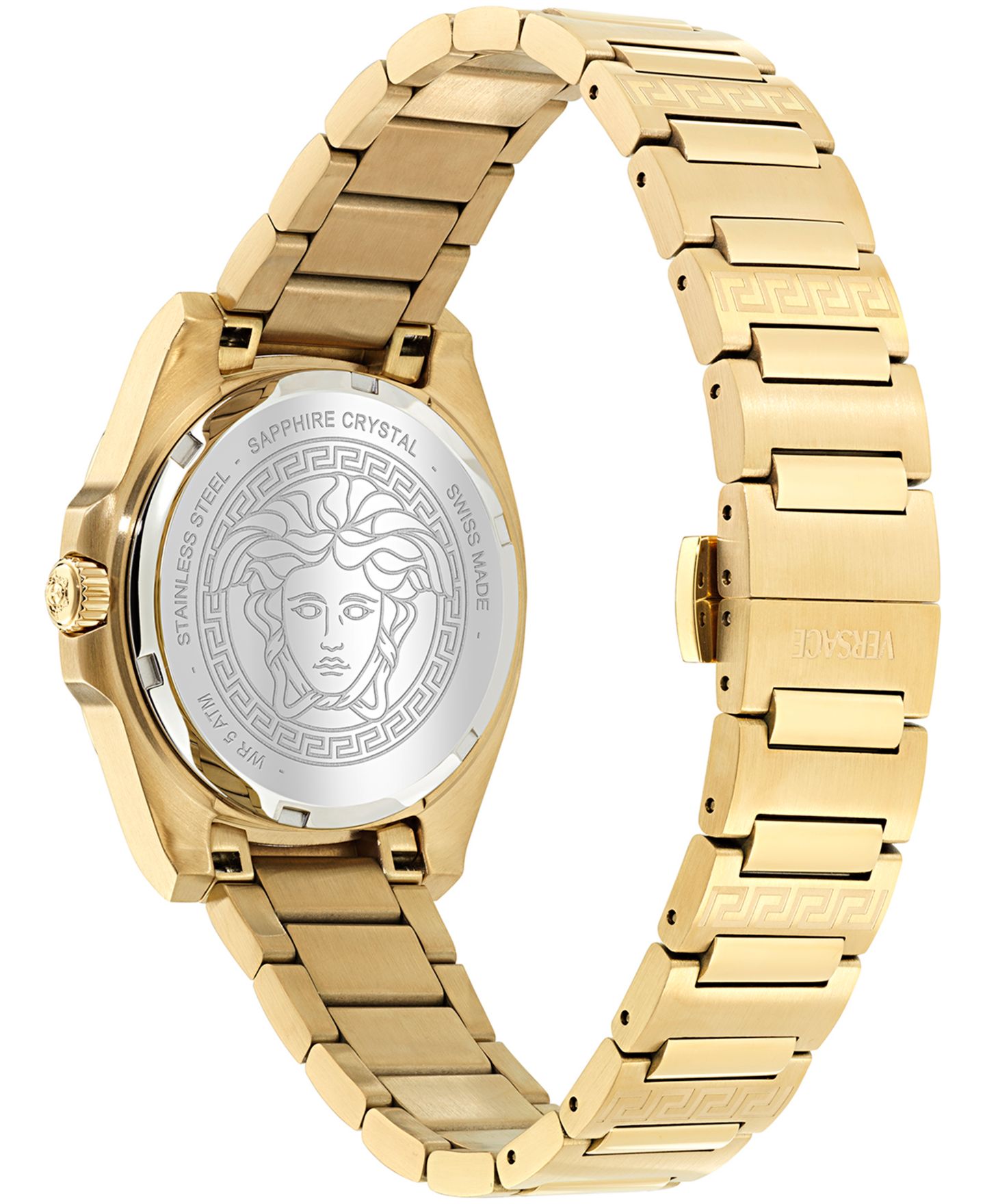 Женские часы Versace Greca Pulse IP Yellow Gold Bracelet Watch, 36mm — фото 3