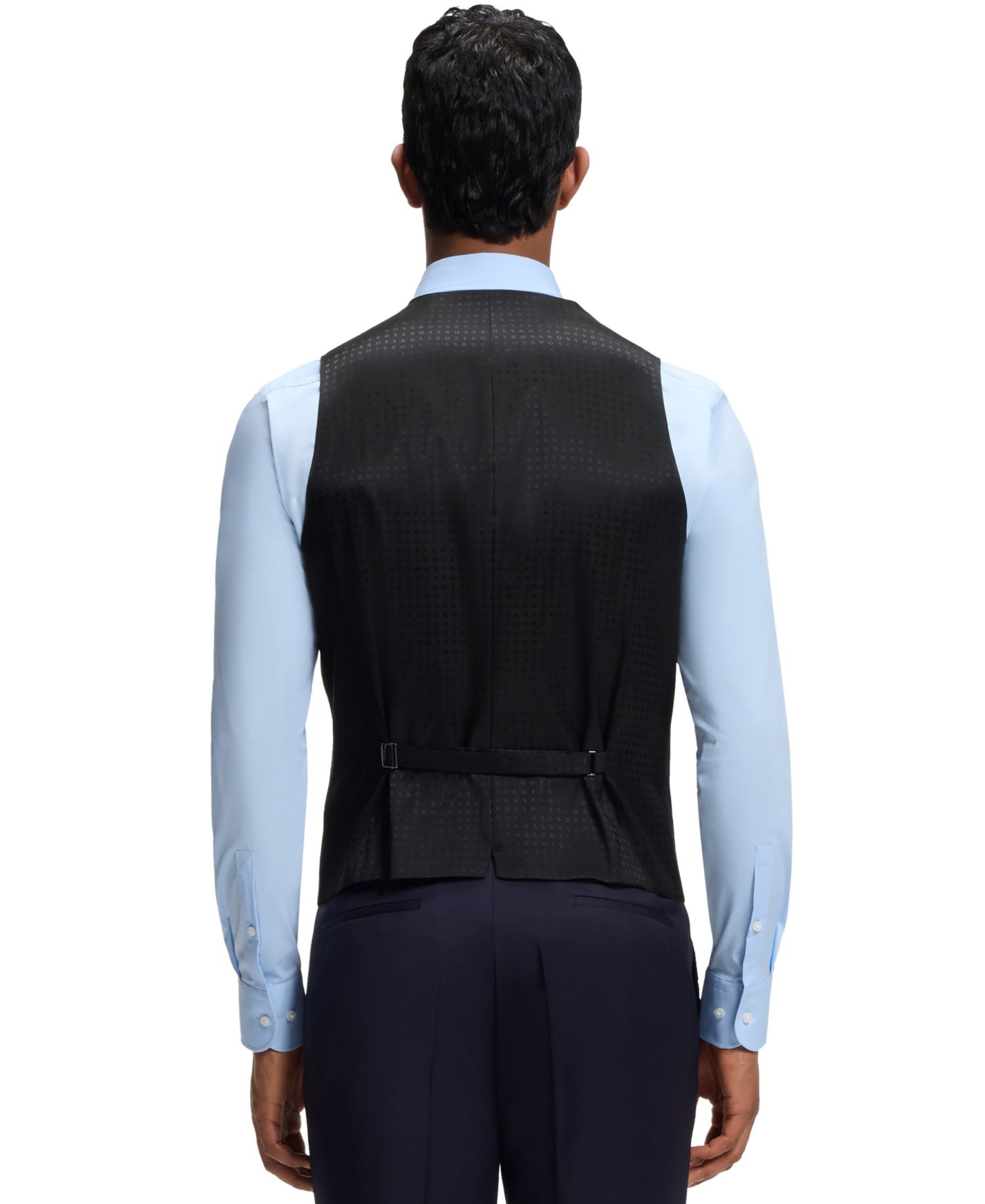 Men's Virgin-Wool Serge Slim-Fit Vest