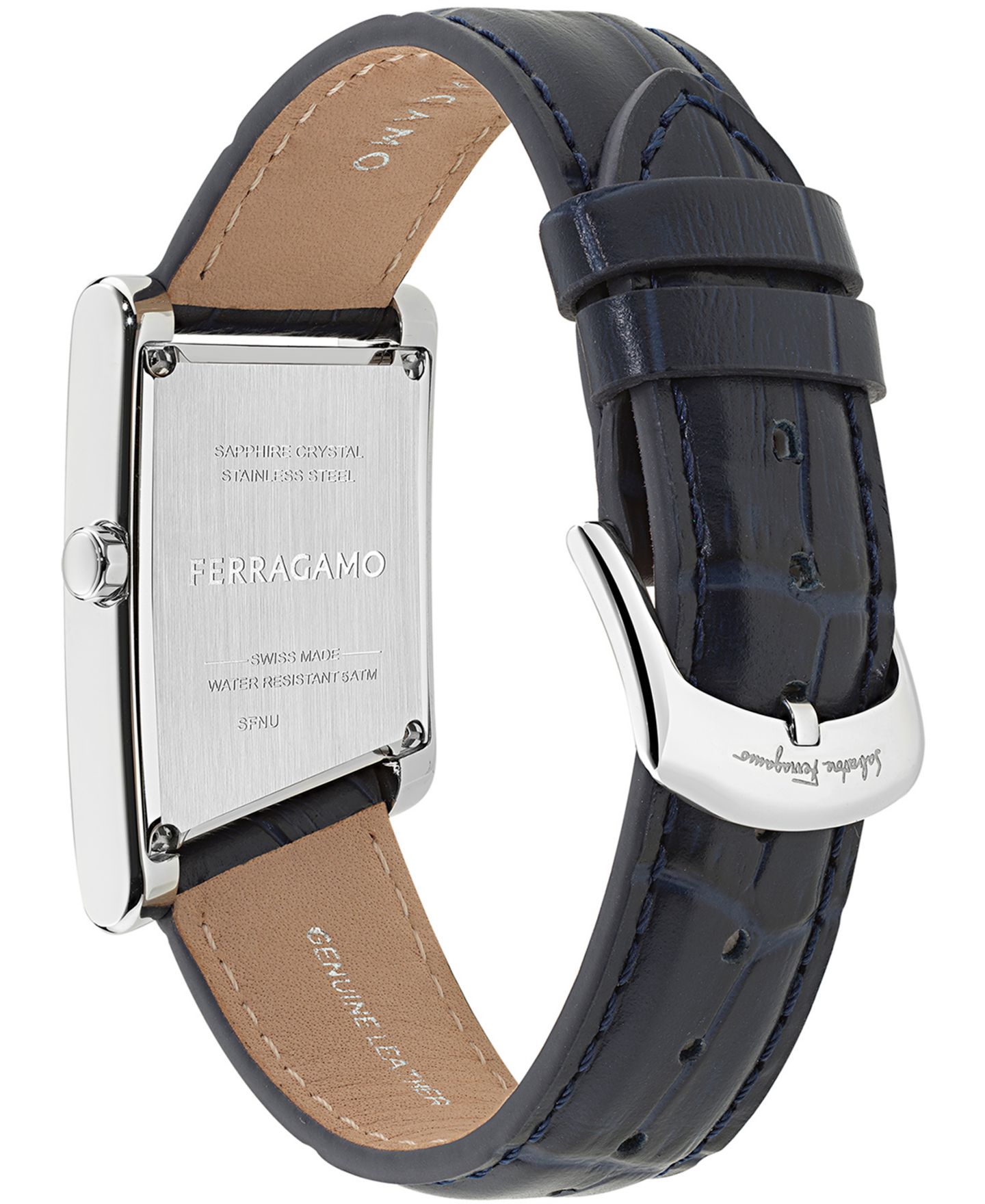 Мужские часы Ferragamo Silver Stainless Steel Bracelet Watch, 39x24mm — фото 3