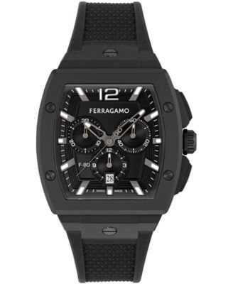 Men's Black Stainless Steel Bracelet Watch, 42mm