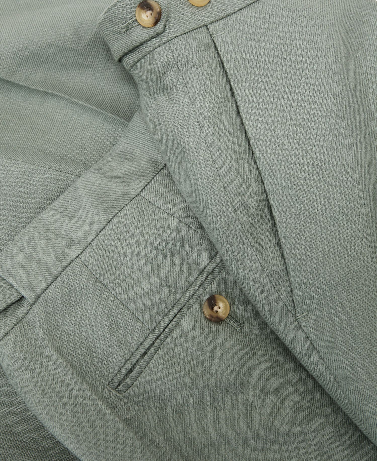 Men's Atlantic Linen-Twill Tailored-Fit Suit Pants