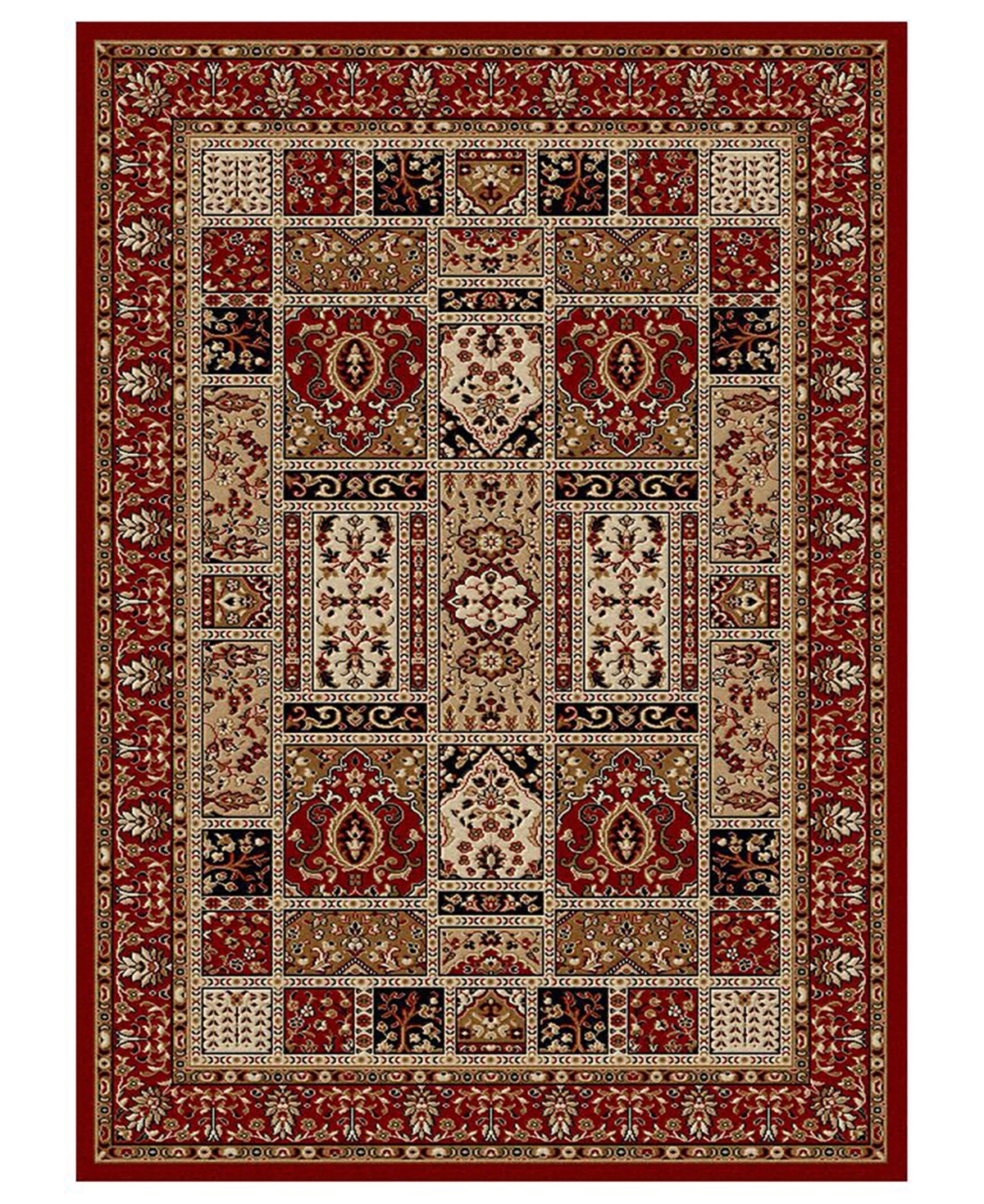 Closeout! Km Home Pesaro Panel Red 7'9" x 11' Area Rug