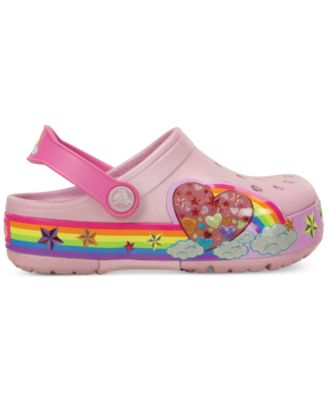 Crocs CrocsLights Rainbow Heart Clogs, Toddler Girls Little