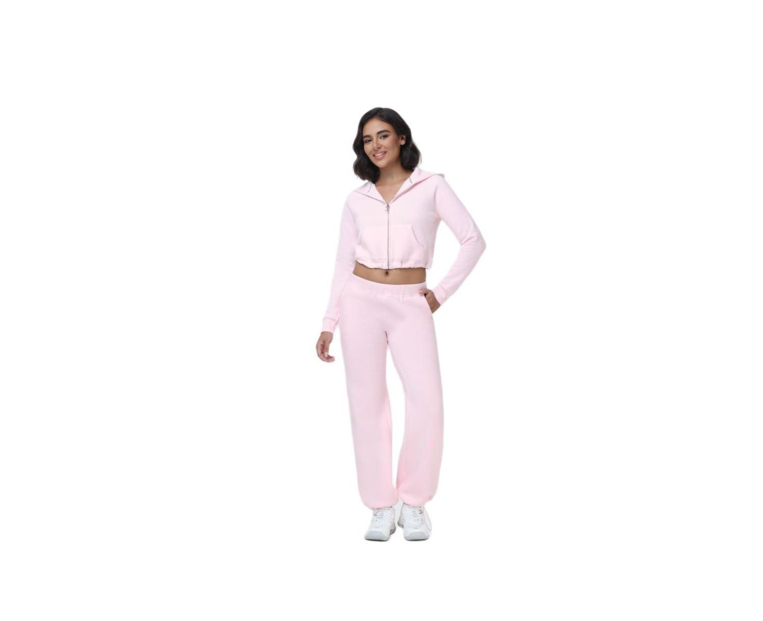 Women's Bubble Leg Bedazzled-Logo Velour Sweatpants