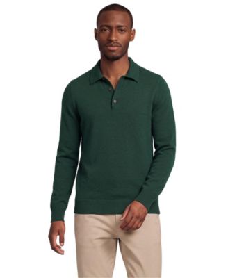Men's Cashtouch Long-Sleeve Regular-Fit Polo Shirt