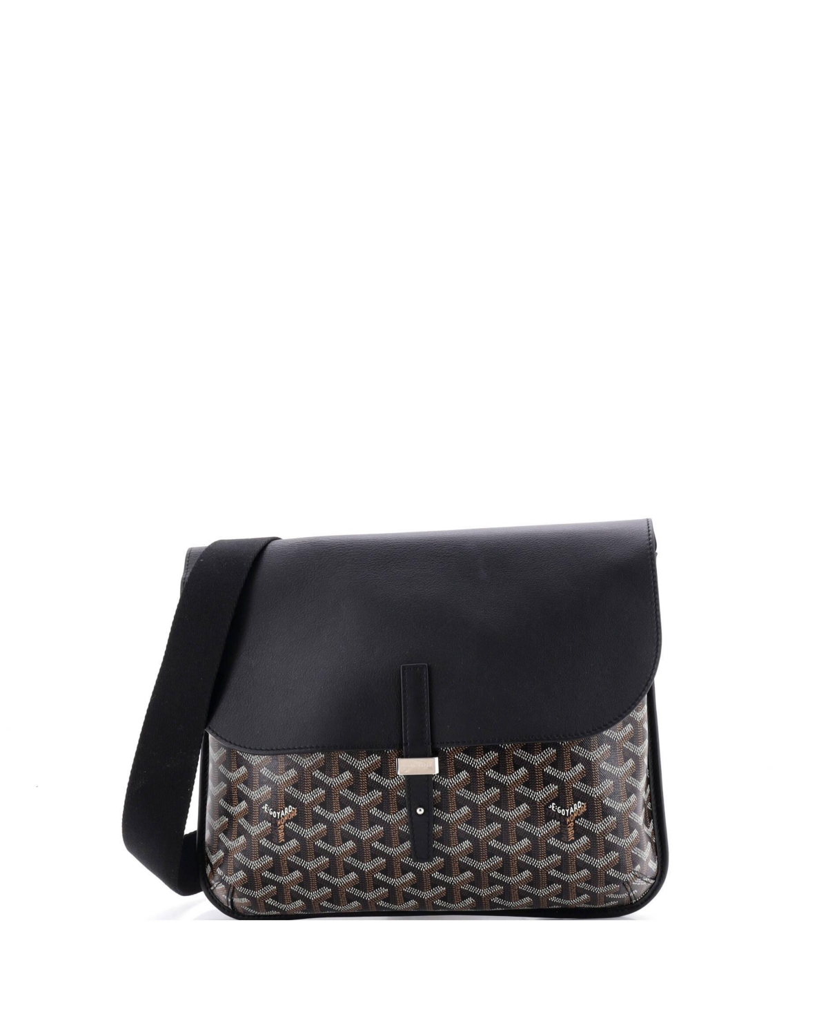 Pre-Owned Goyard Coursier Messenger Bag Coated Canvas and Leather - Black