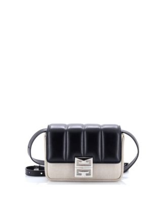 Small 4G Shoulder Bag Padded Leather and Canvas