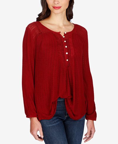 Lucky Brand Ribbed Henley Top