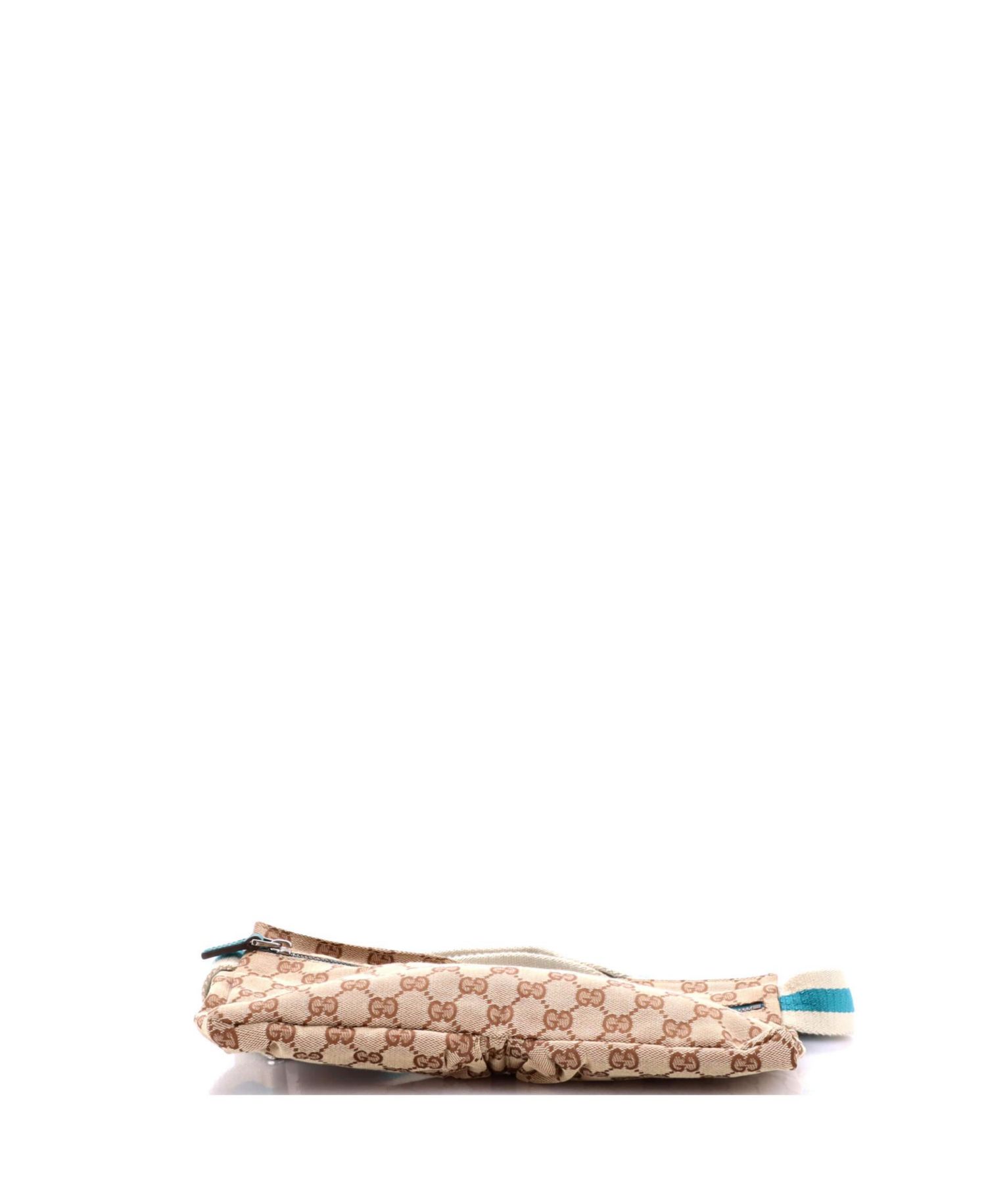 Vintage Double Belt Bag GG Canvas with Leather, Adjustable Strap