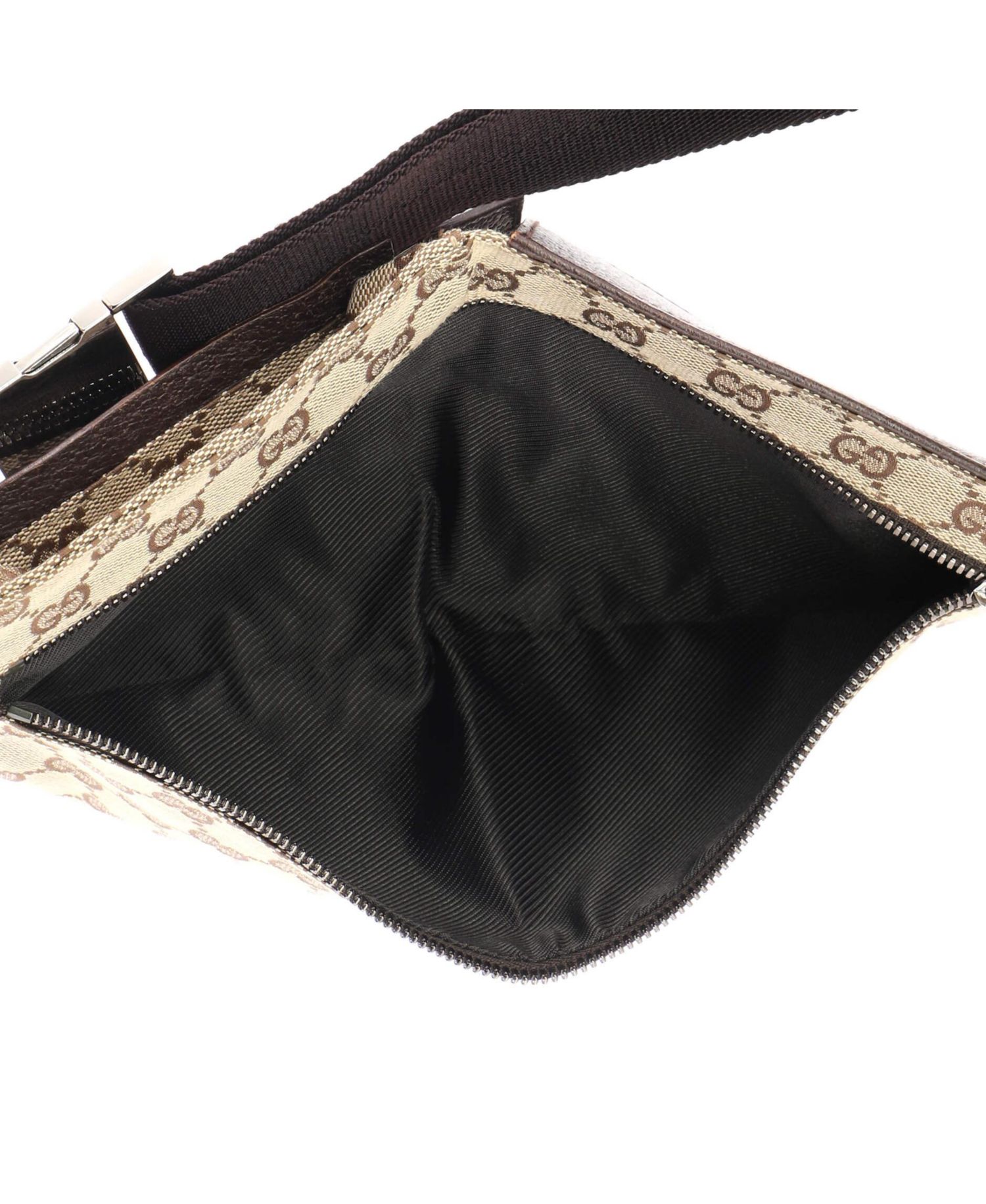Vintage Double Belt Bag GG Canvas with Leather
