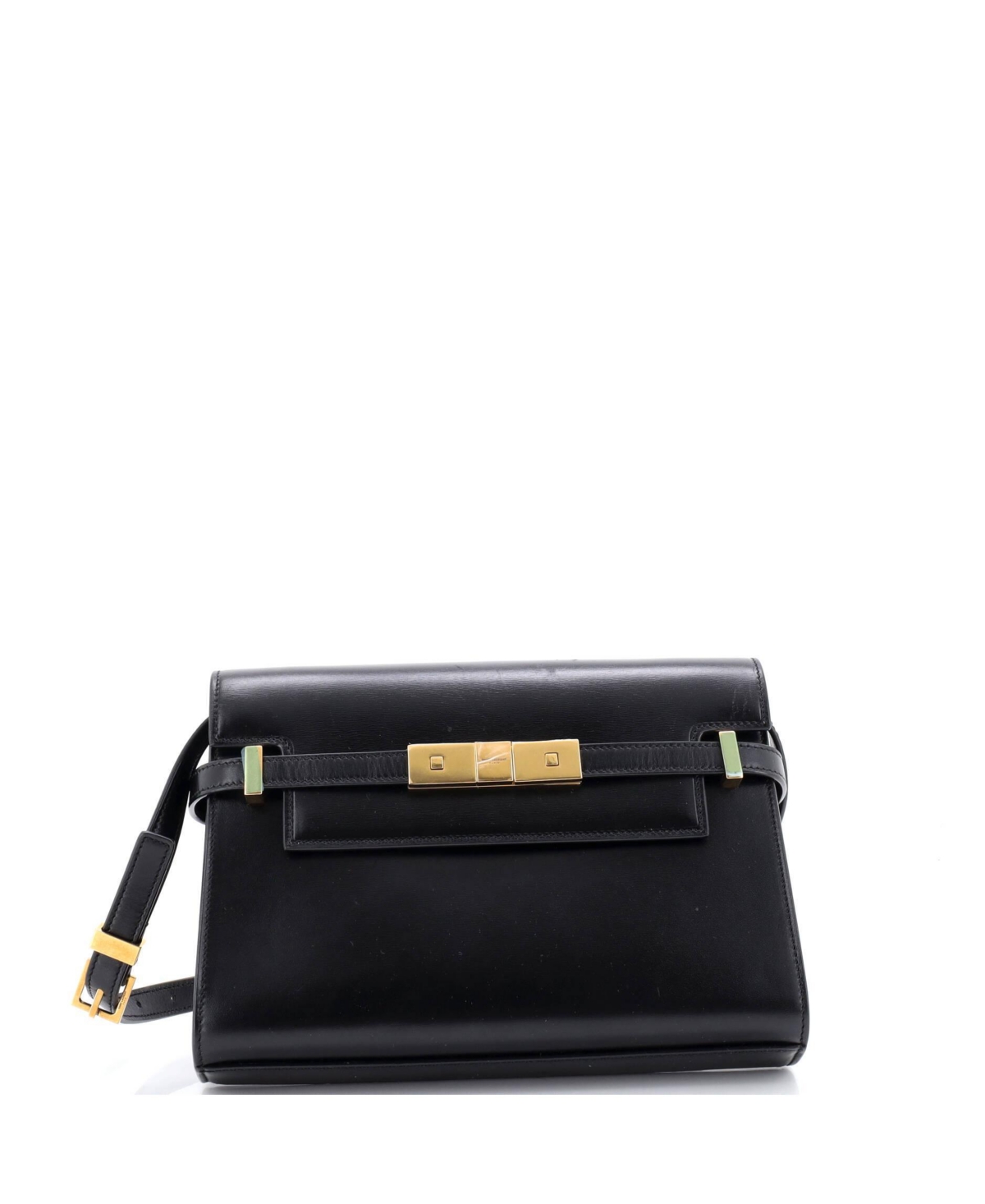 Pre-Owned Saint Laurent Small Manhattan Shoulder Bag Leather - Black