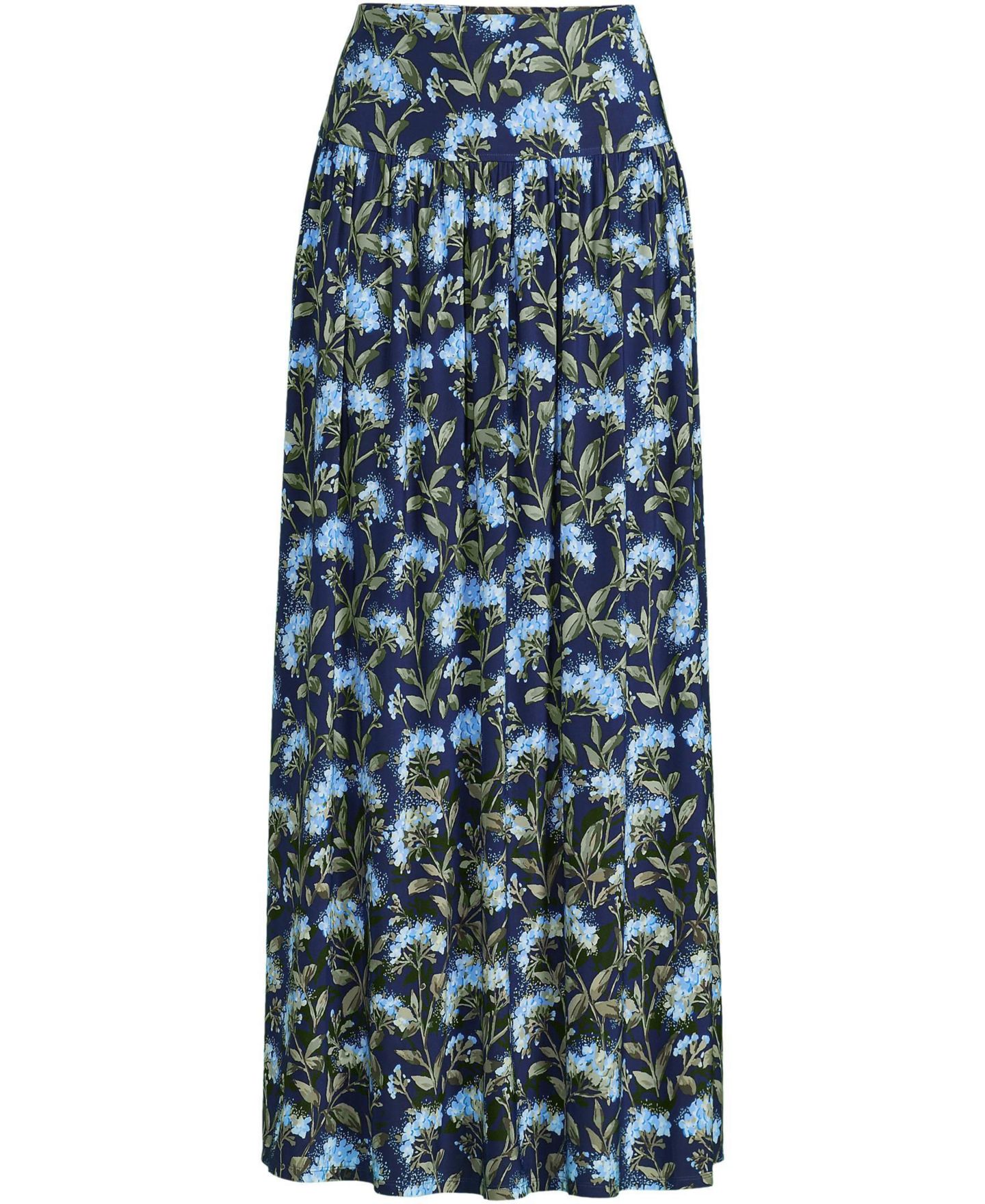 Женская юбка Lands' End Silky Knit Maxi, цвет: Глубокий морской / Синий — фото 3