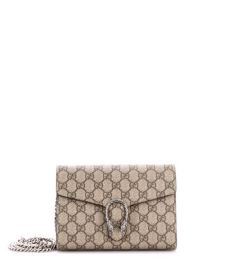 Small Dionysus Chain Wallet GG Coated Canvas