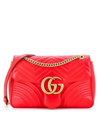Large GG Marmont Flap Bag Matelasse Leather