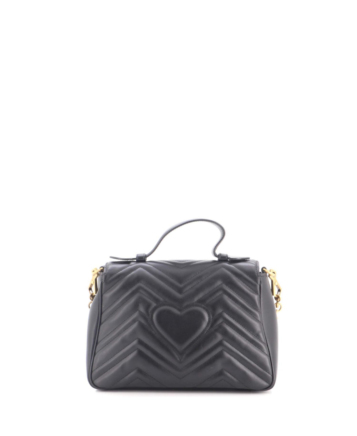 Small GG Marmont Top Handle Flap Bag Matelasse Leather