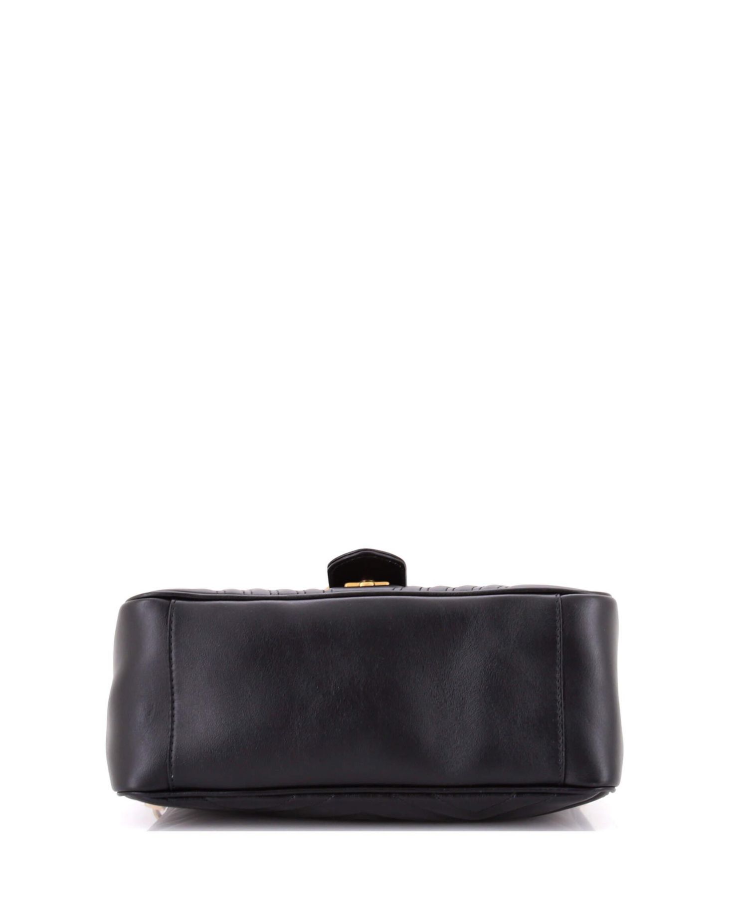 Small GG Marmont Top Handle Flap Bag Matelasse Leather