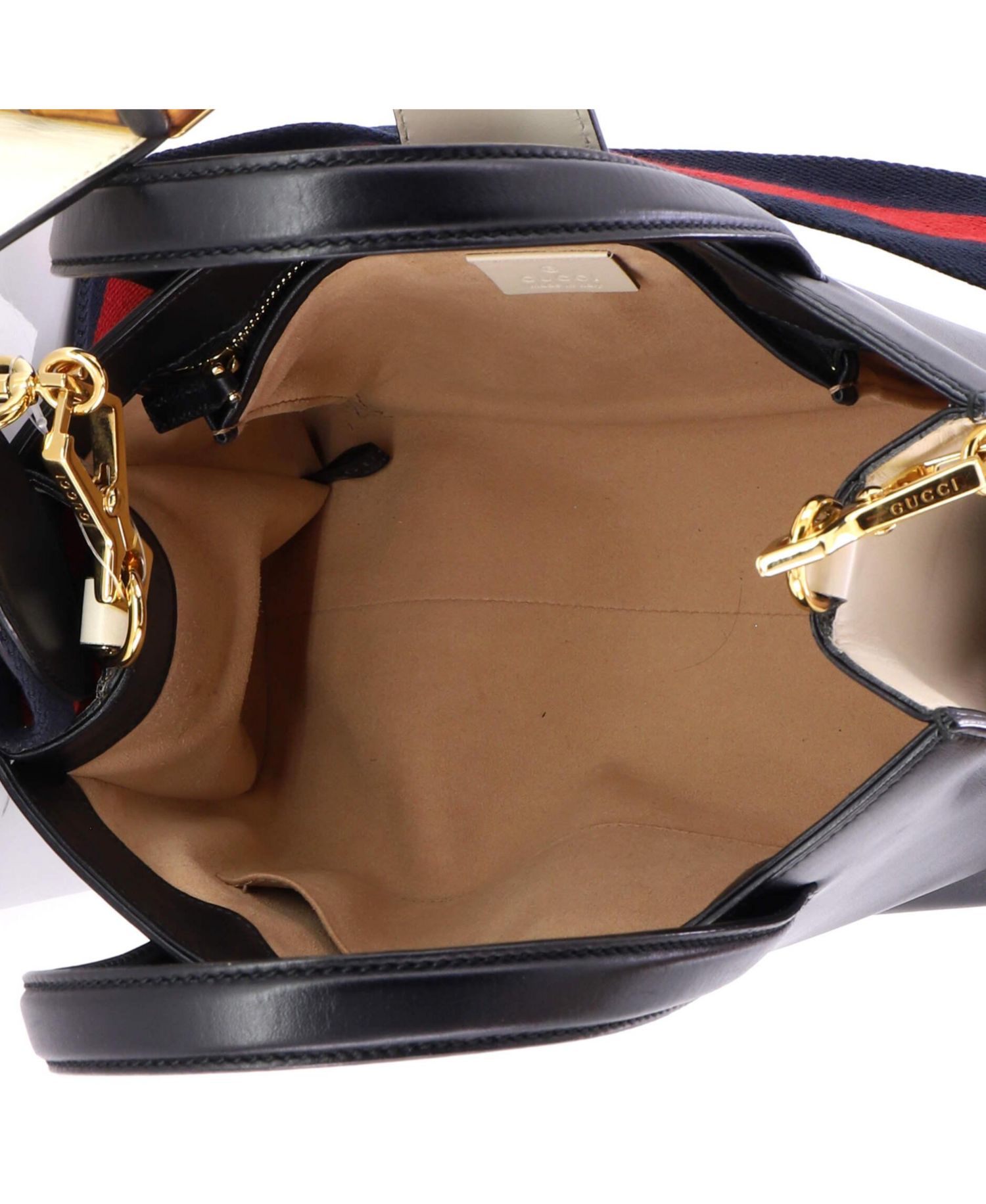 Small Bamboo Buckle Tote Leather