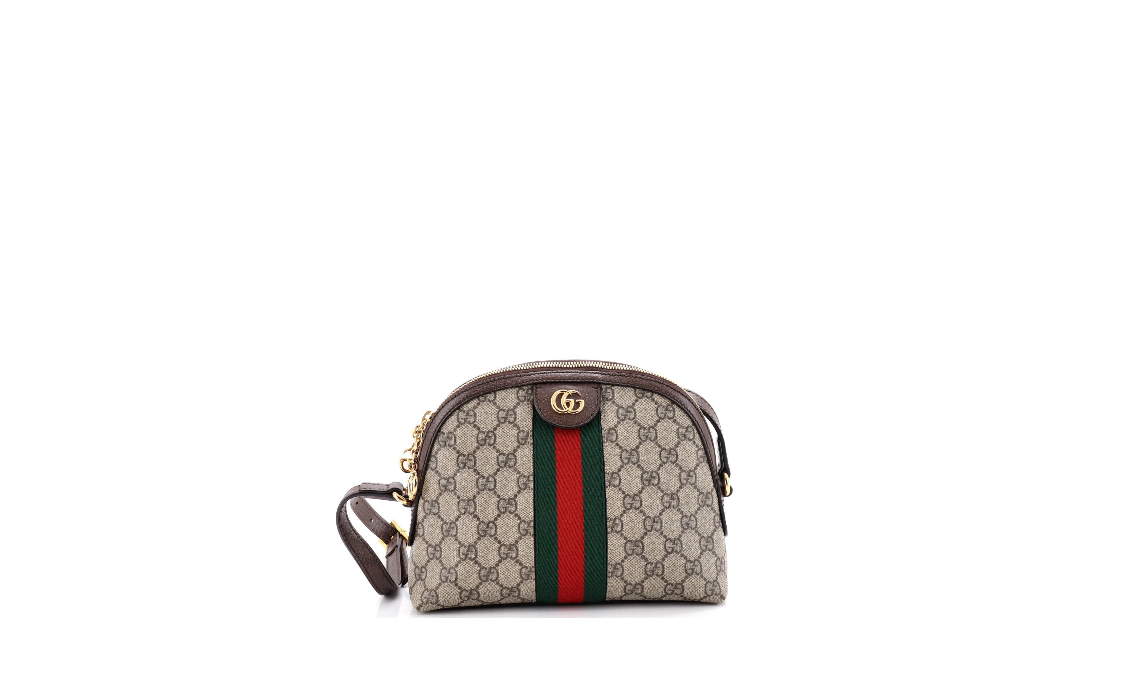 Pre-Owned Gucci Ophidia Dome Small Canvas-Coated Shoulder Bag