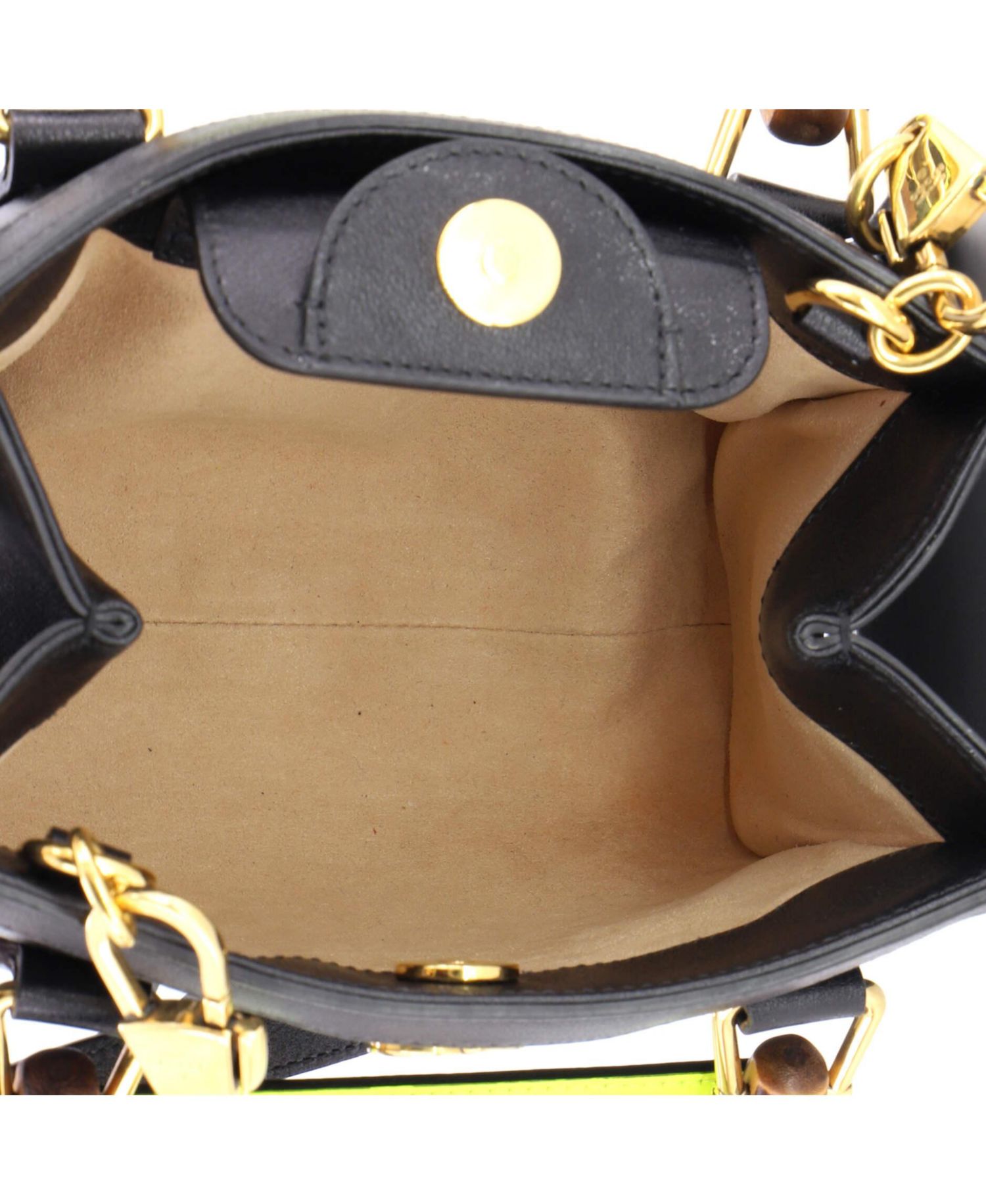 Mini Diana NM Bamboo Handle Tote Leather