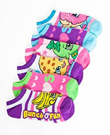 Little Girls and Big Girls  6-Pack No-Show Ankle Socks