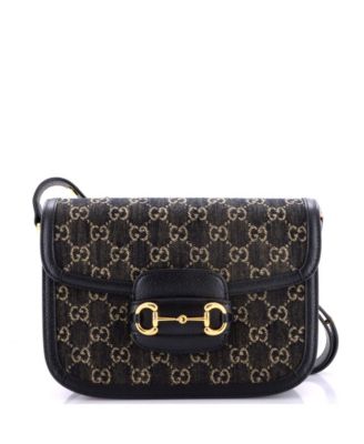 Horsebit 1955 Small Denim Shoulder Bag