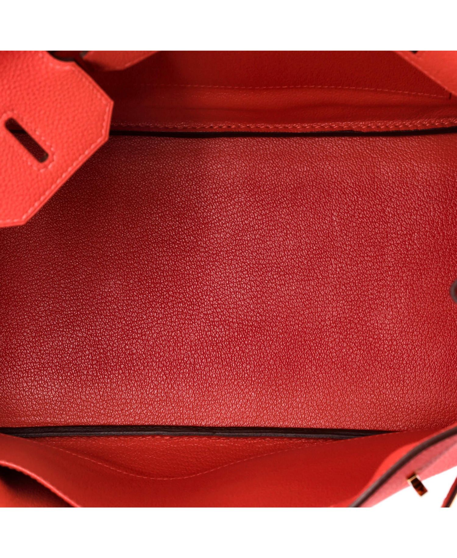 Pre-Owned Hermes Birkin 30 Handbag Red Togo with Gold Hardware