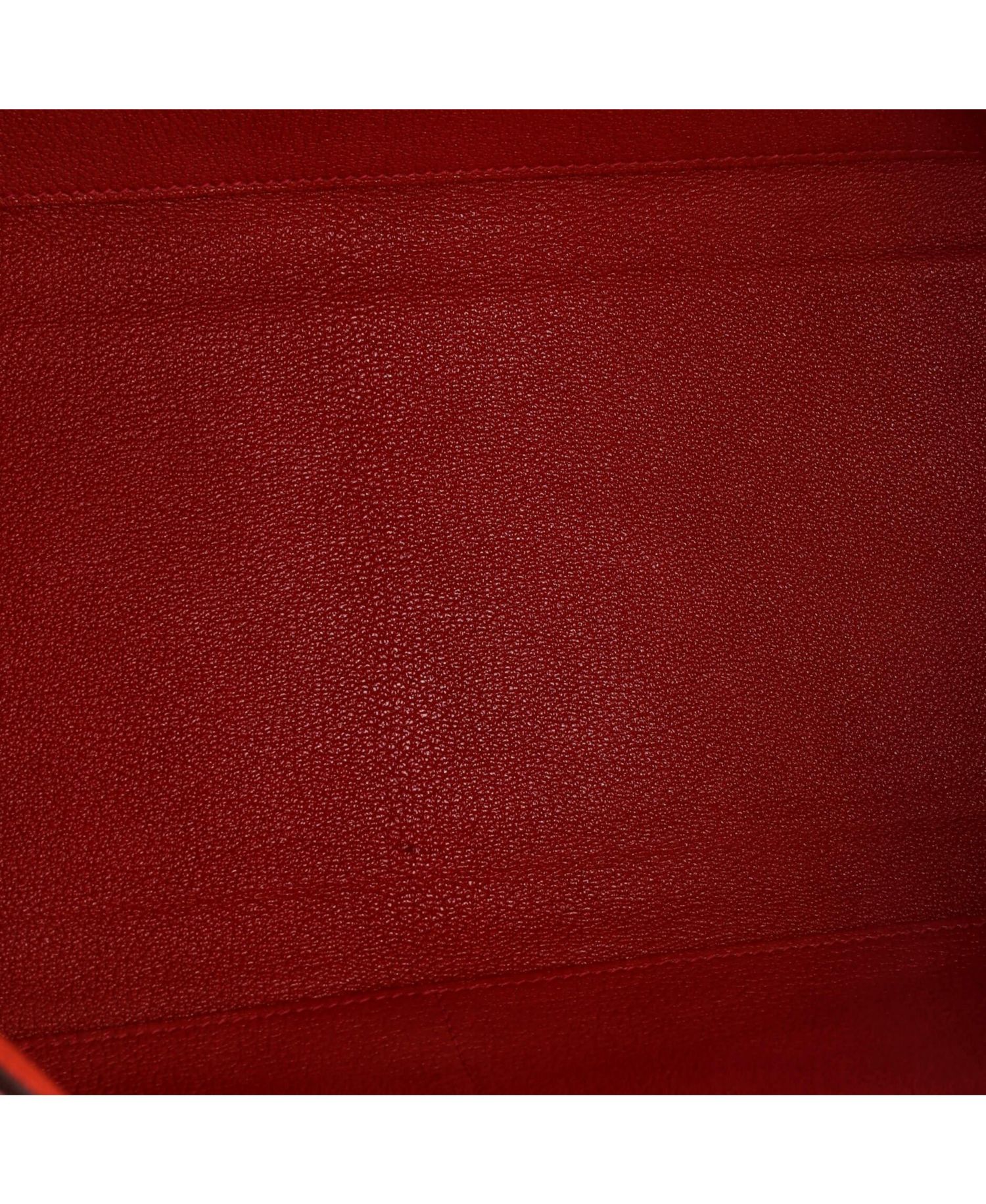 Pre-Owned Hermes Kelly 35 Handbag Red Togo with Palladium Hardware