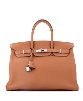 Pre-Owned Herm&egrave;s Birkin 35 Palladium-Tone Handbag
