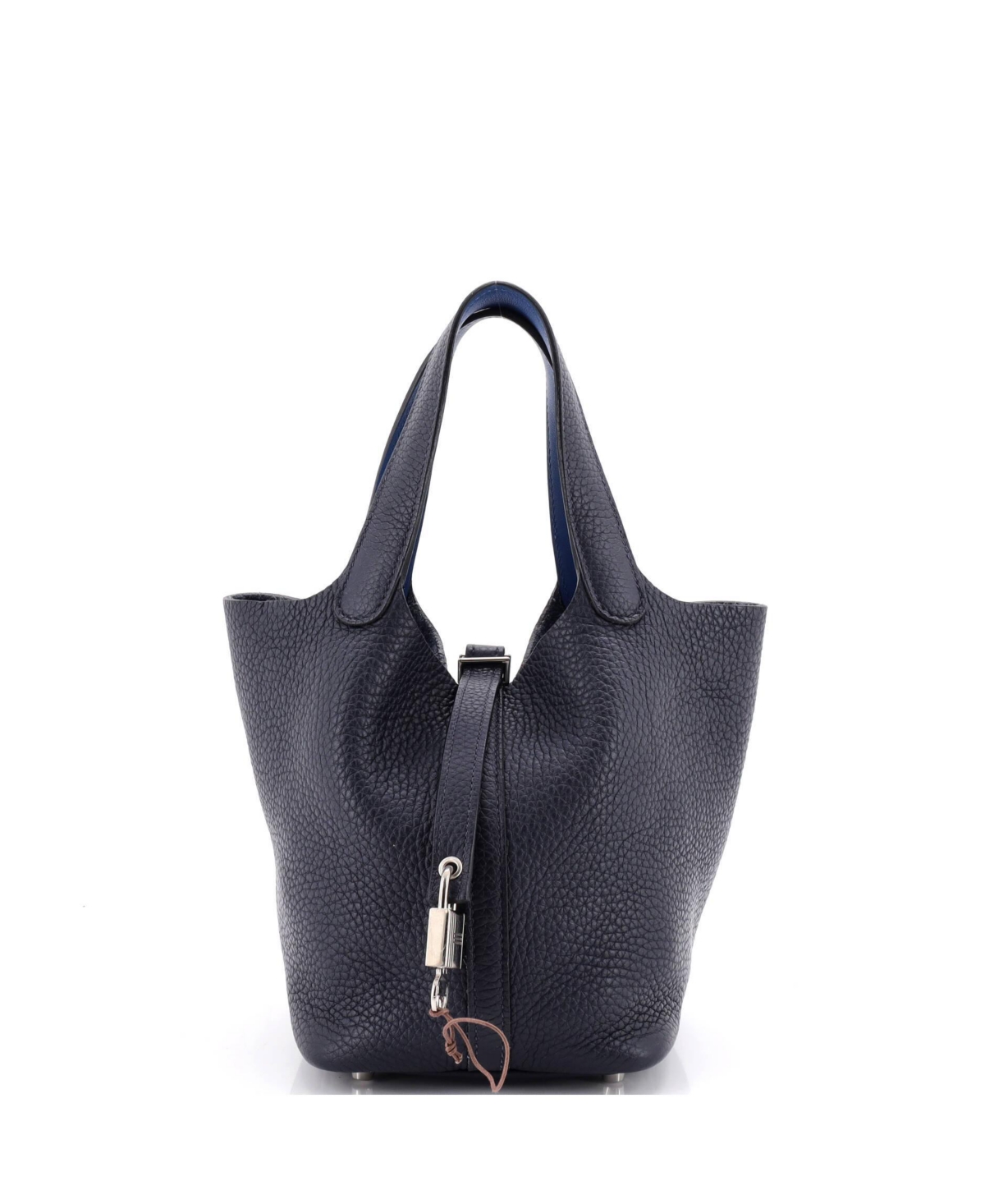 Pre-Owned Hermes Small Leather Picotin Lock Bucket Bag - Blue