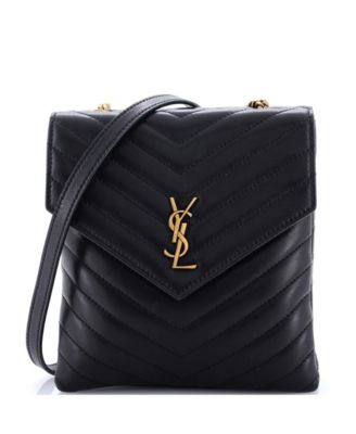 Double Flap Bag Chevron Leather