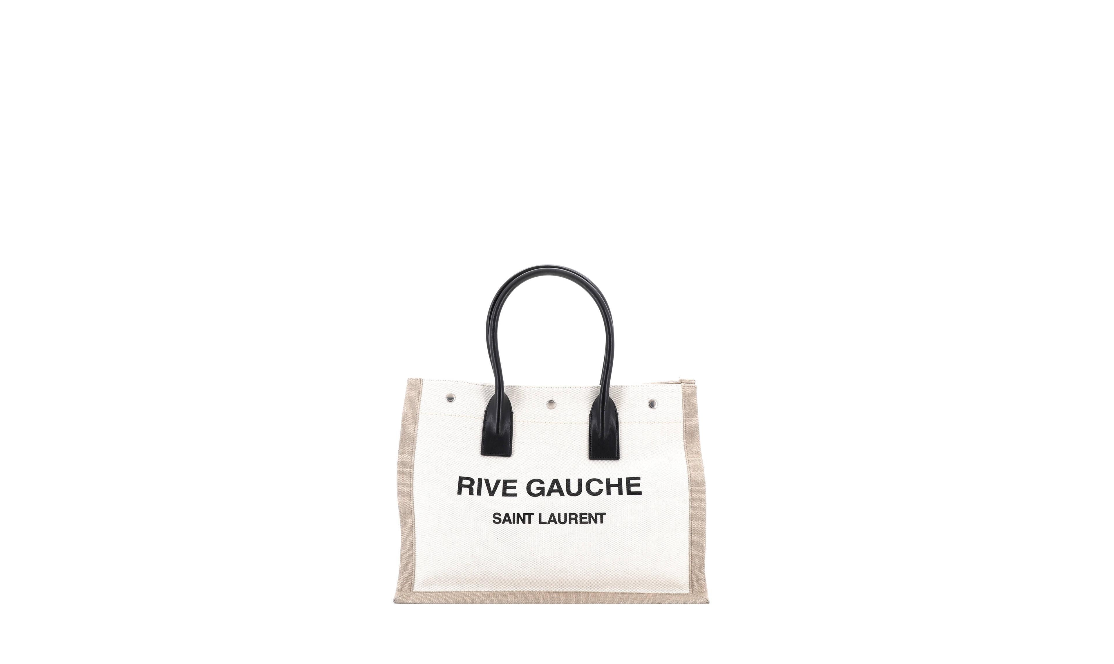 Pre-Owned Saint Laurent Small Rive Gauche Canvas Shopper Tote
