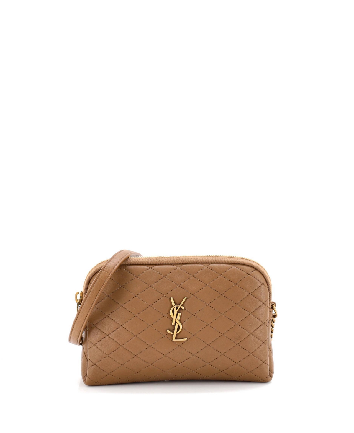 Pre-Owned Saint Laurent Gaby Zipped Pouch Crossbody Quilted Leather